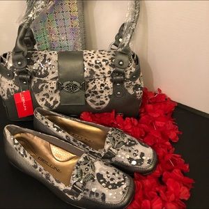Bellini Leopard Print Bobcat Handbag and Shoes